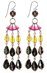 Crystal earrings by Karen Curtis NYC